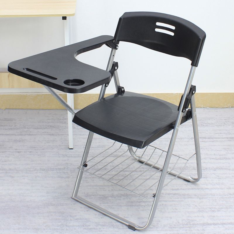 Modern Plastic and Metal Desk Chair with Low Back Home Office Chair