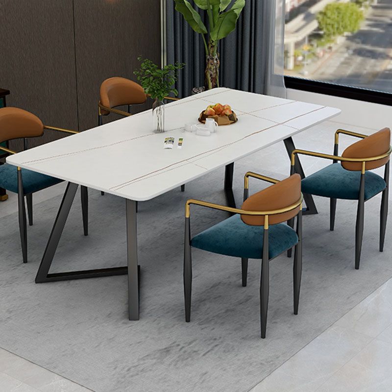 Scandinavian Metal Upholstered Counter Stools Armed Bar Stools with Footrest