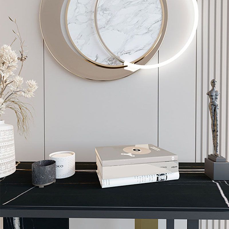 Modern Stone Console Table 14" W Stain Resistant Accent Table for Hall