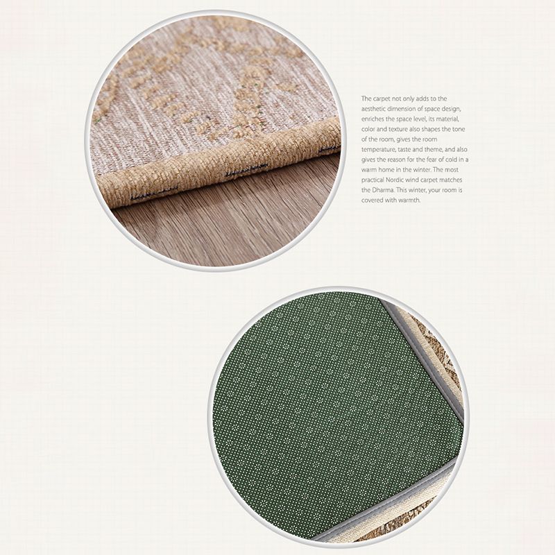 Luxe ronde afdruksgebied tapijt multicolor olyester tapijt anti-slip rugtapijt voor woonkamer