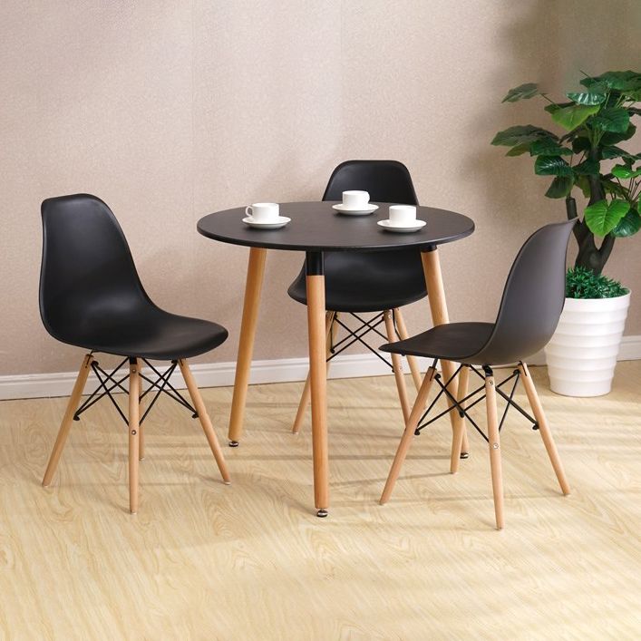 Wooden Dining Room Table for 2 Person with Natural Wood Legs