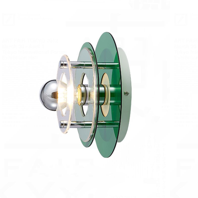 Space-age Wall Lamp Fixture Postmodern Style Acrylic 1 Bulb Bedroom Sconce Light