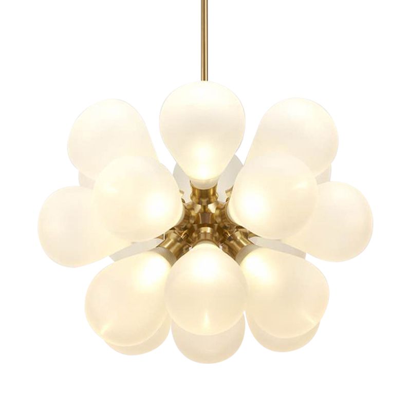 Bubble White/Blue/Purple Glass Light Designer Multi luces Multi Luces Led colgante de latón Luz de techo