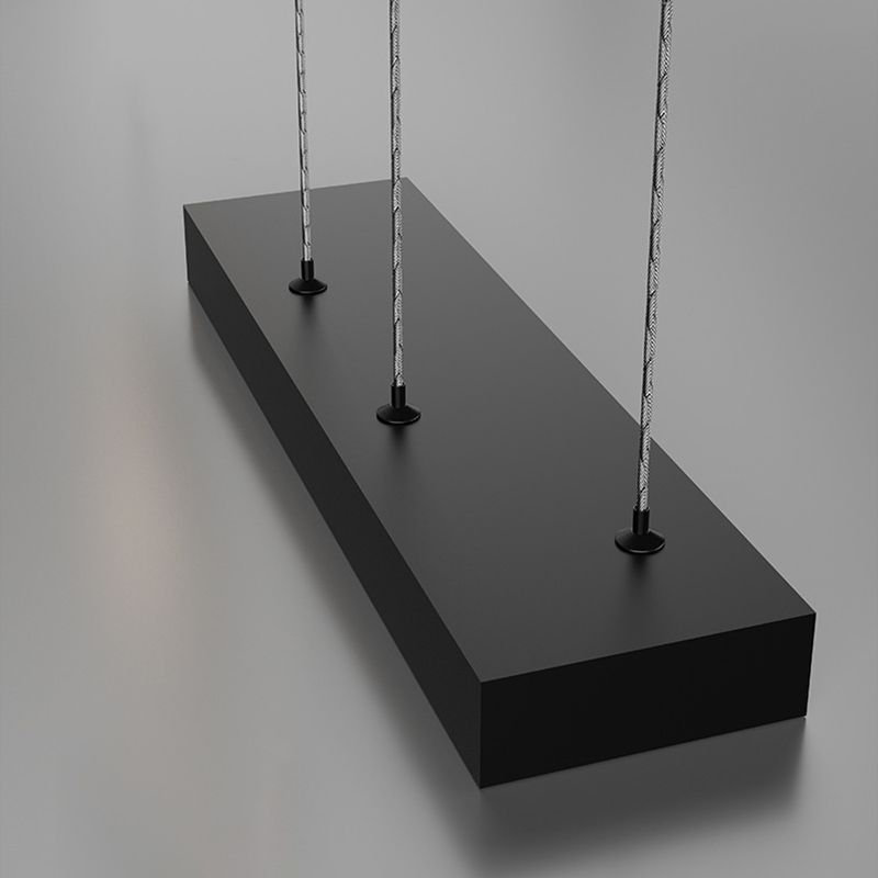 Crystal Linear Island Lamp Simplicity LED Suspension Light for Dining Room