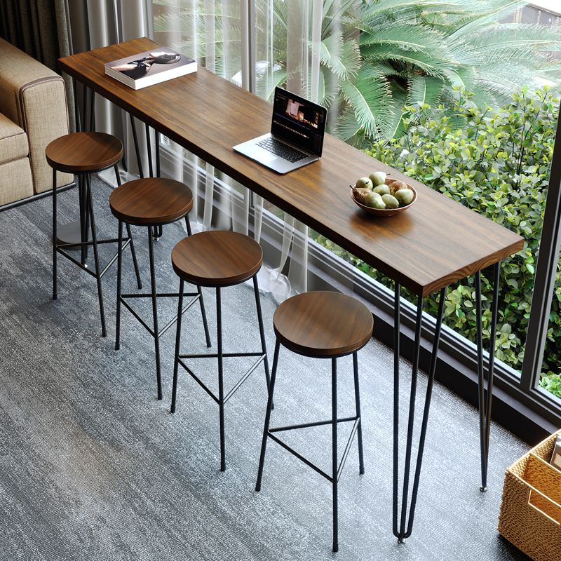 1/4/5 Pieces Pub Table Set Modern Solid Wood Counter Height Set