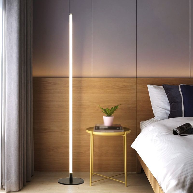 White Bar Floor Light Nordic Acrylic LED Corner Lighting for Living Room