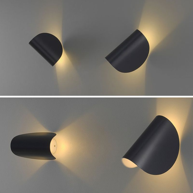 Modern Simple Iron Wall Light Arc Shape Rotatable Wall Lamp for Living Room