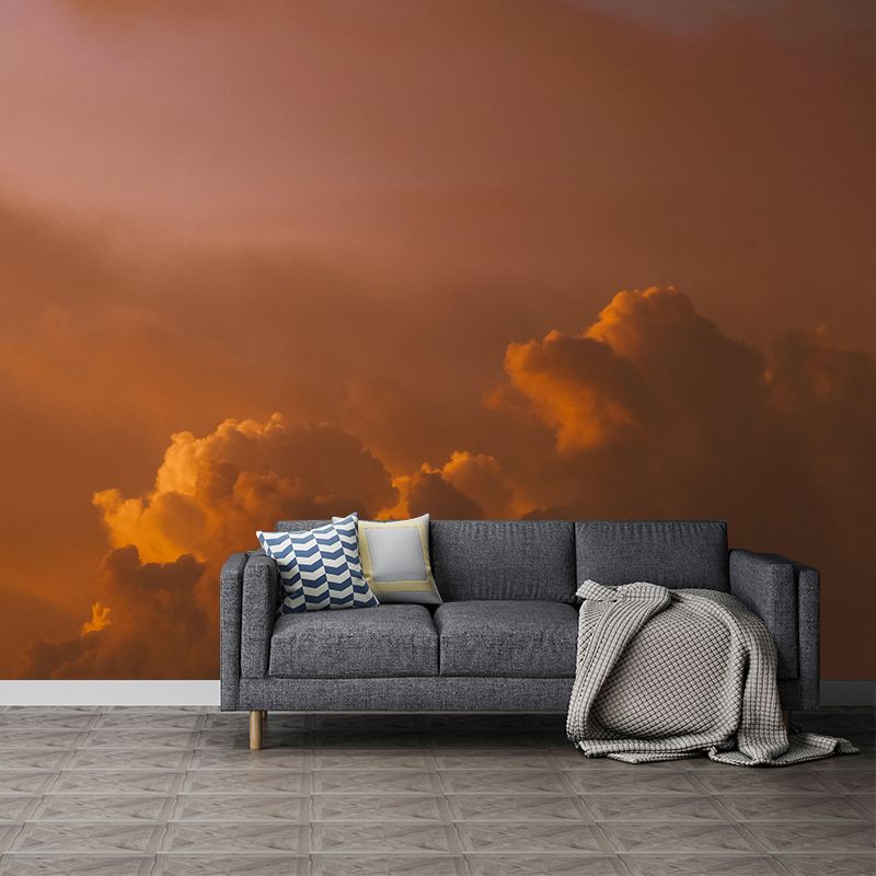 Modern Style Sky Wall Mural Wallpaper Photography Mildew Resistant for Sitting Room