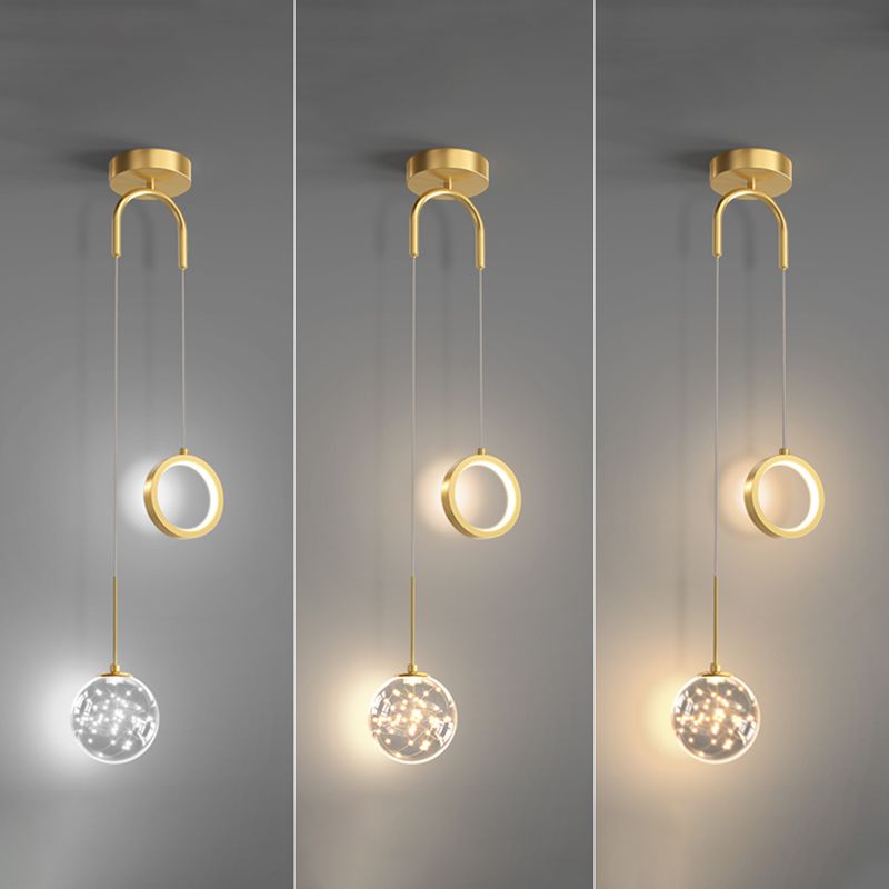 Kugelförmige Formmetallhängelampen modern