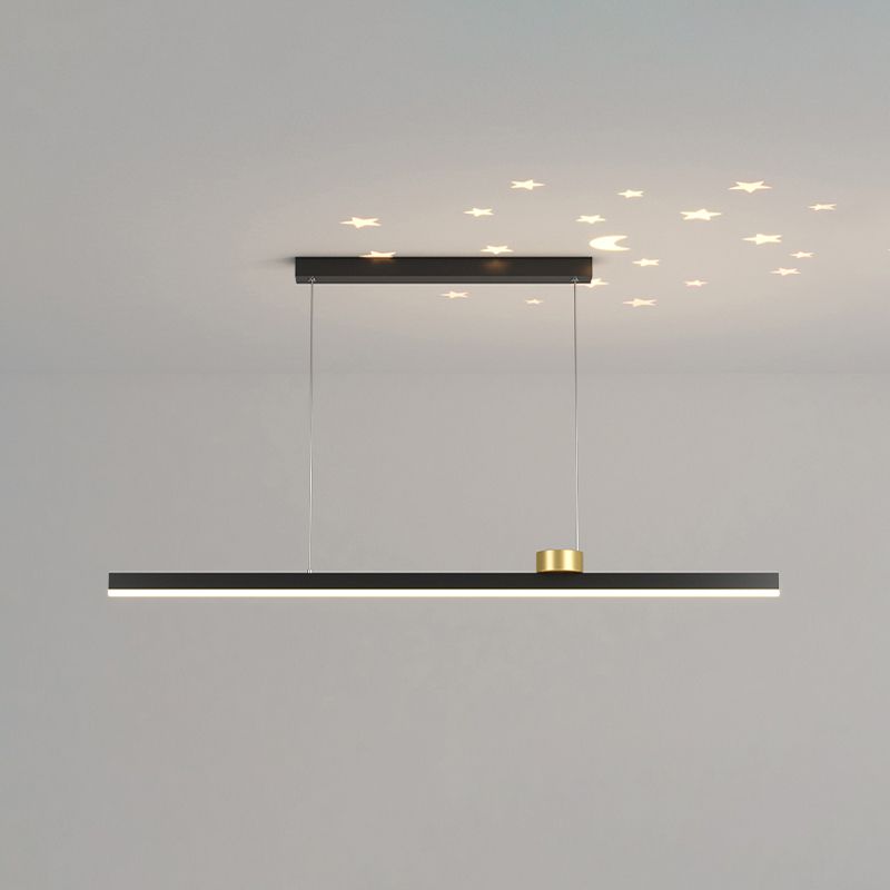 Dining Room LED Island Light Modern Style Kitchen Bar Rectangle Pendant Lamp