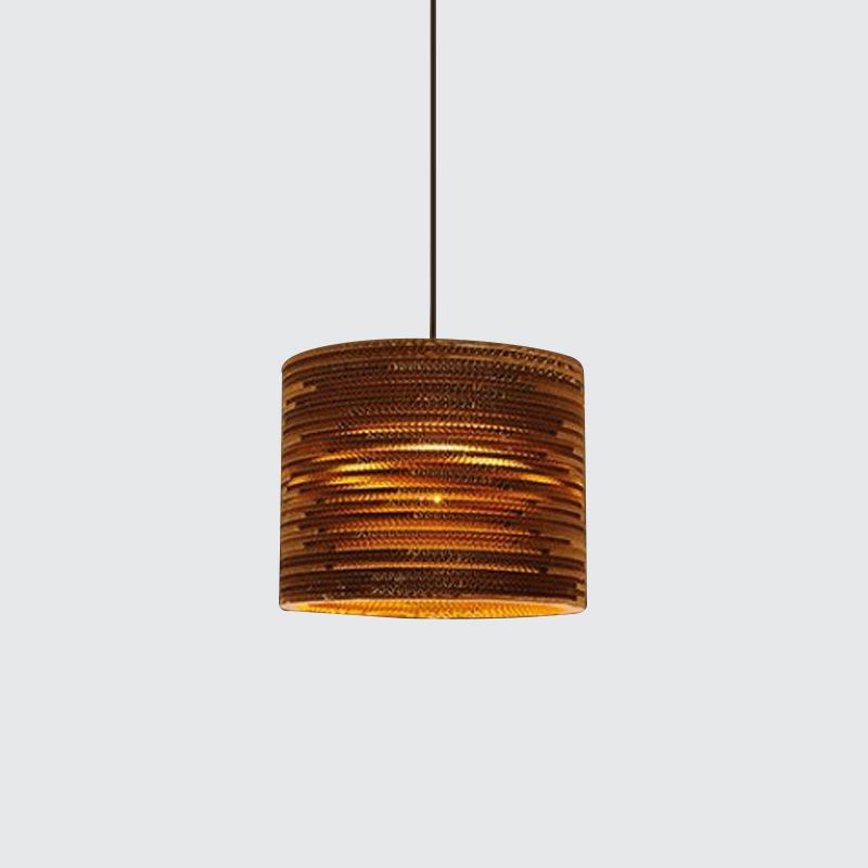 1 Lampen Bistro -Anhänger Beleuchtung rustikal braun
