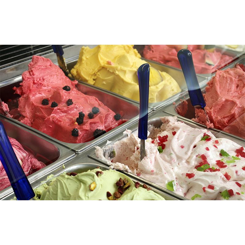 Ice Cream Mural Mildew Resistant Contemporary Photography Wall Covering for Commercial Use