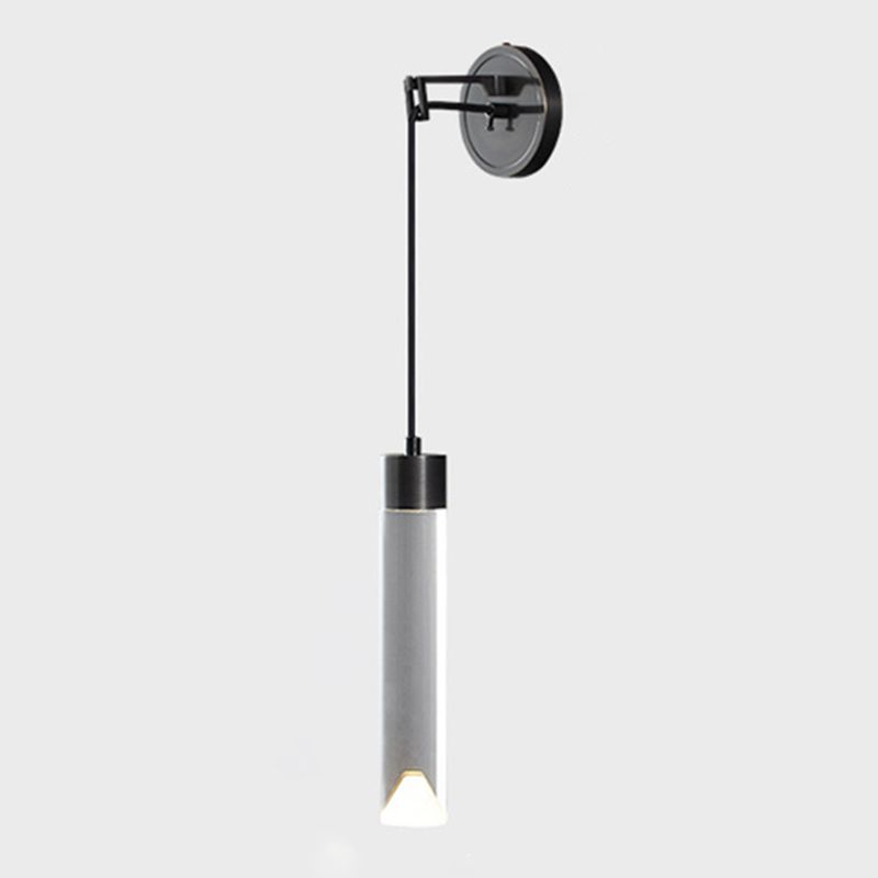 Contemporary Wall Sconce Cylinder Crystal Sconce Lighting for Bedroom