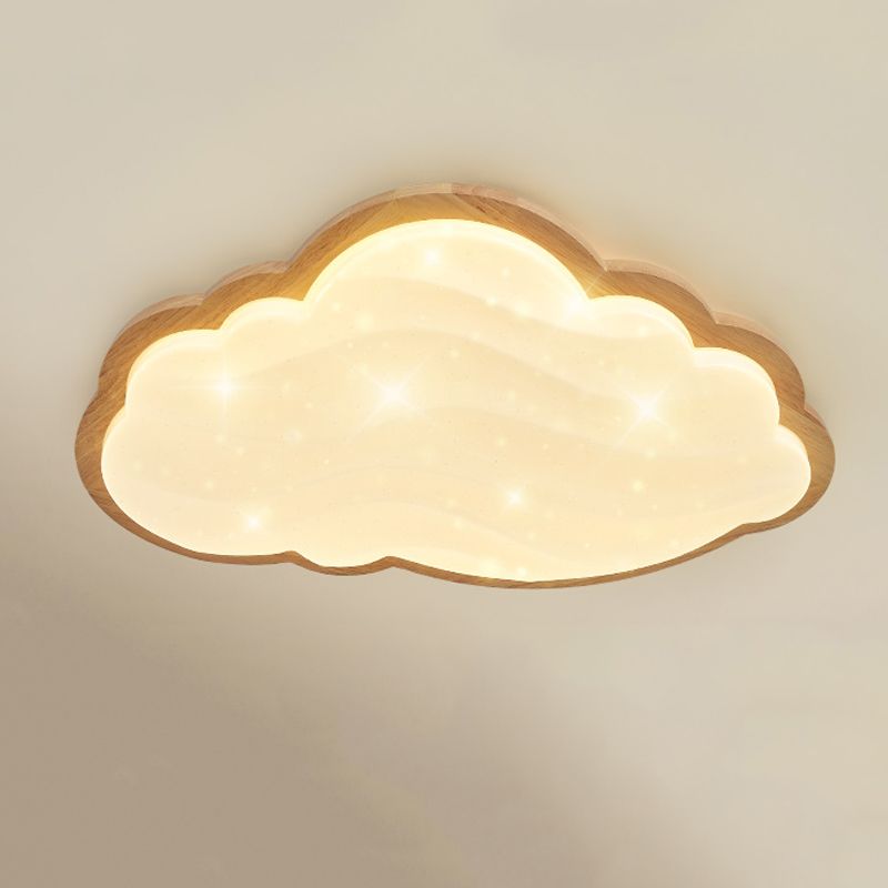 Iluminación de montaje de lavado de madera en la nube Estilo moderno 1 Luz de montaje de luz de luz lámpara