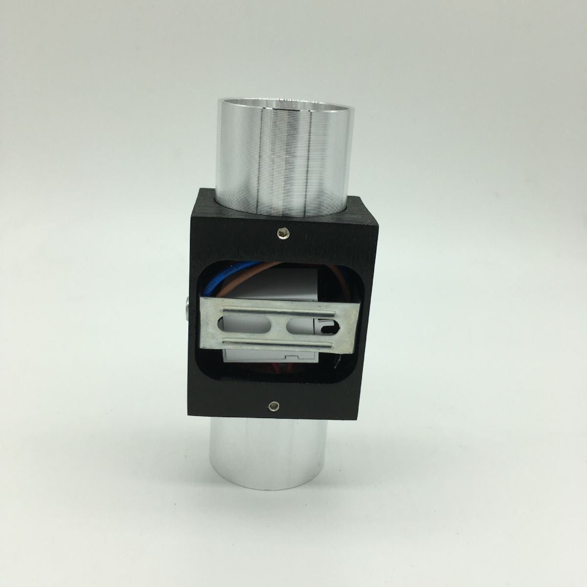 Half Cylinder Shade Wall Lighting Modern Style Metal 2 Lights Sconce Lamp in Chrome