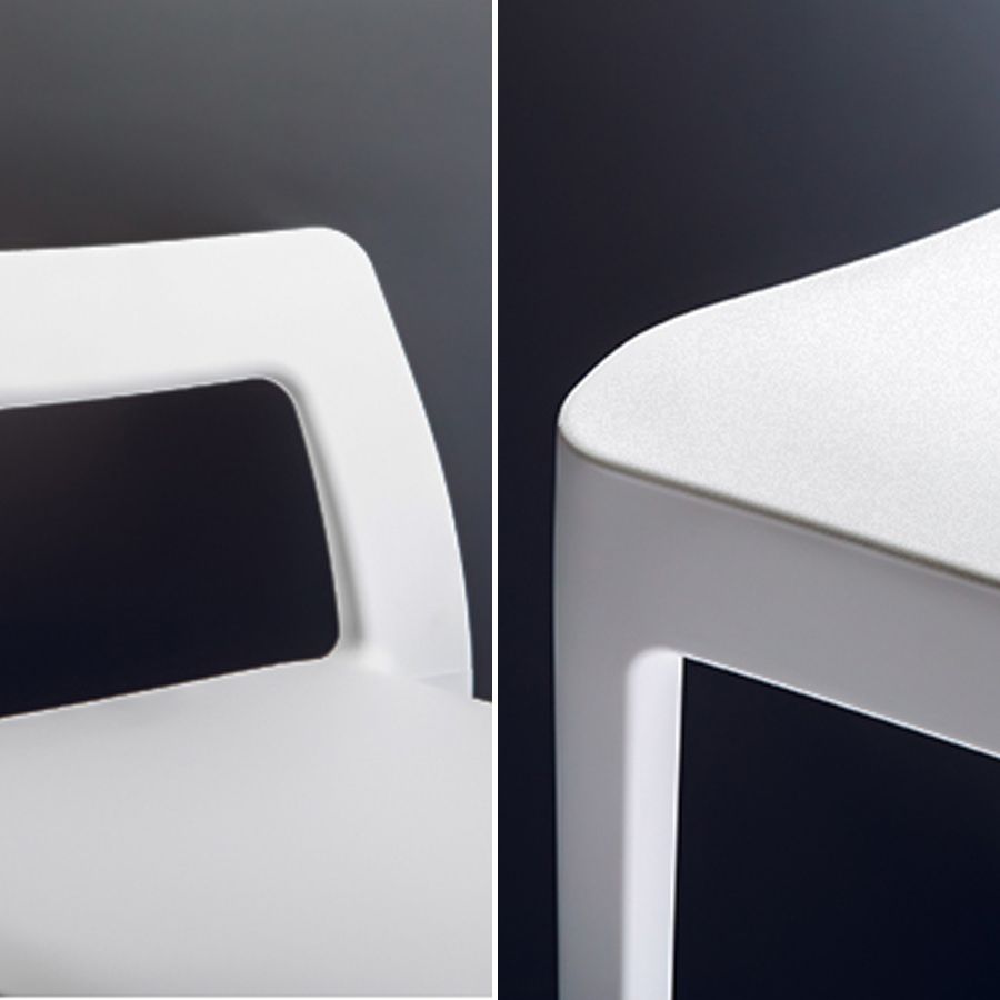 Chaises latérales arrière ouvertes de cuisine de salle à manger de ensemble de chaise en plastique de style moderne