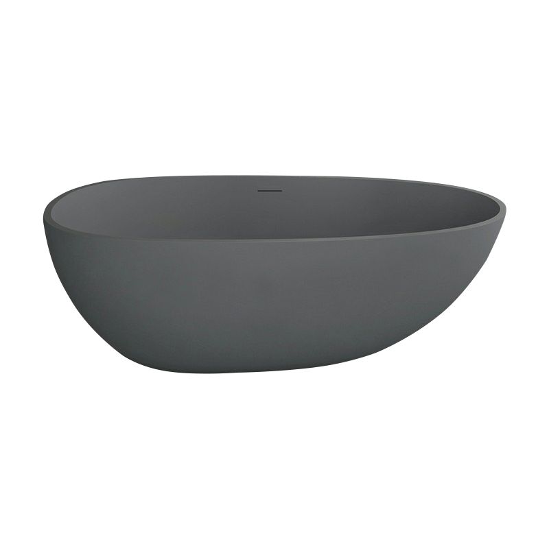 Modern Style Freestanding Soaking Bathtub Stone Free Form Bathtub