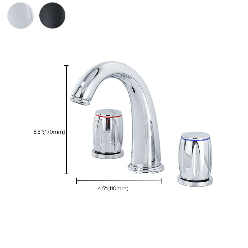 Widespread Bathroom Sink Faucet Double Handle Faucet with 3 Holes