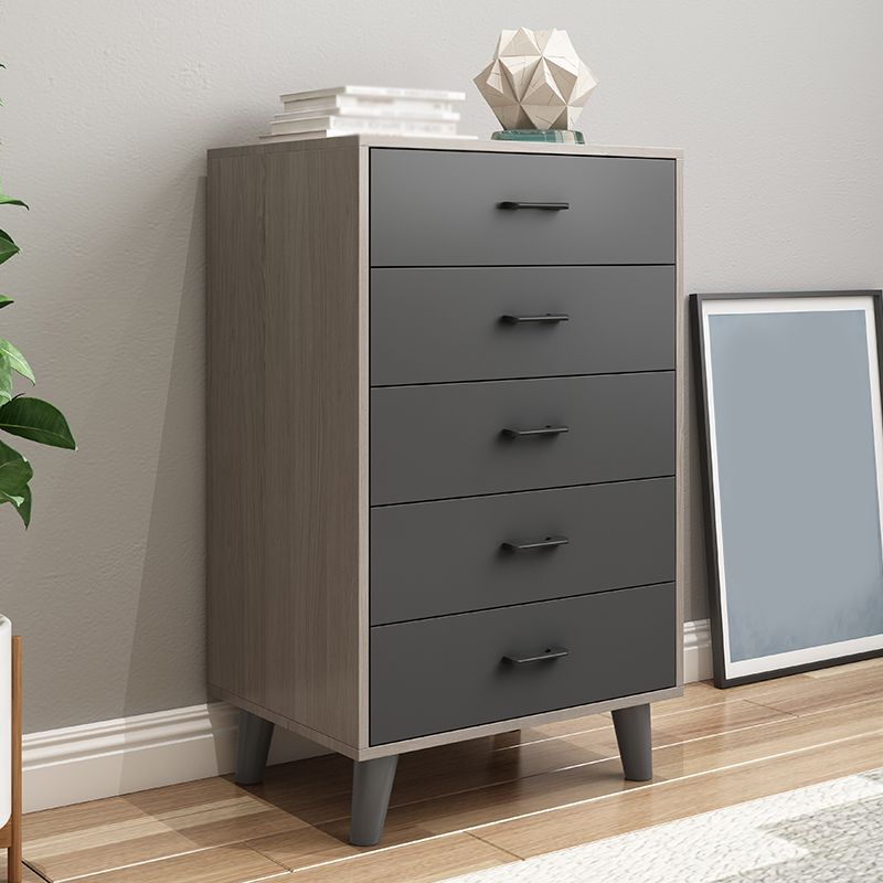 Gray Buffet Table Wood Multi Drawer Modern Style Buffet Table for Living Room