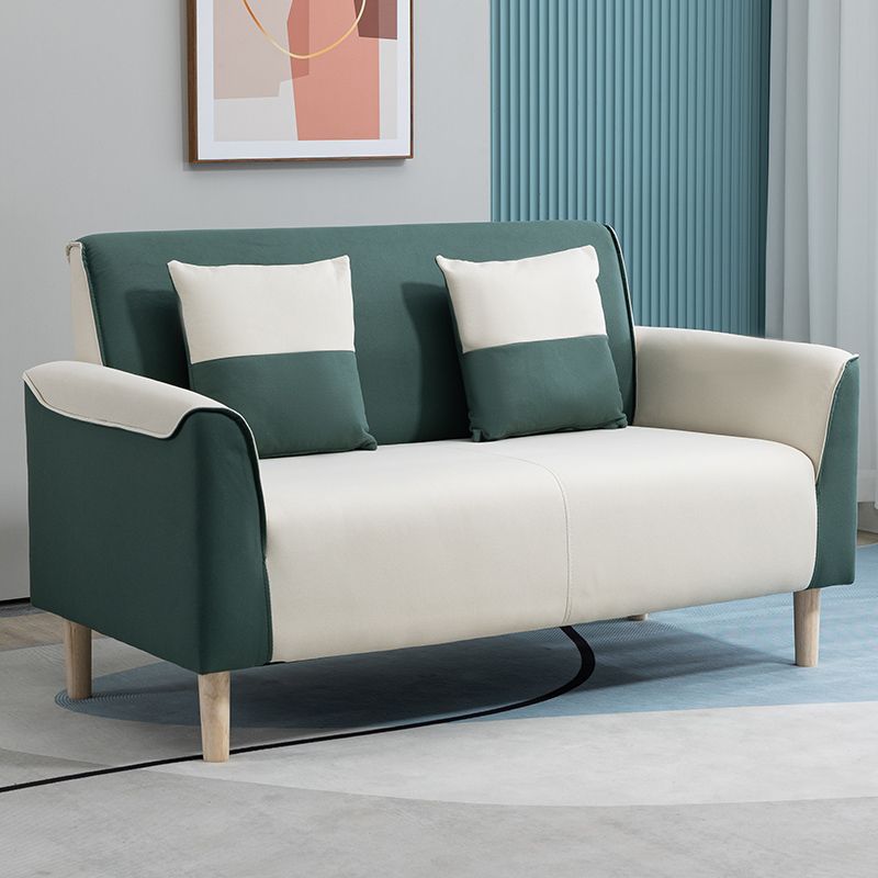 Stain Resistant Standard Sofa Pillows Included Settee with Legs