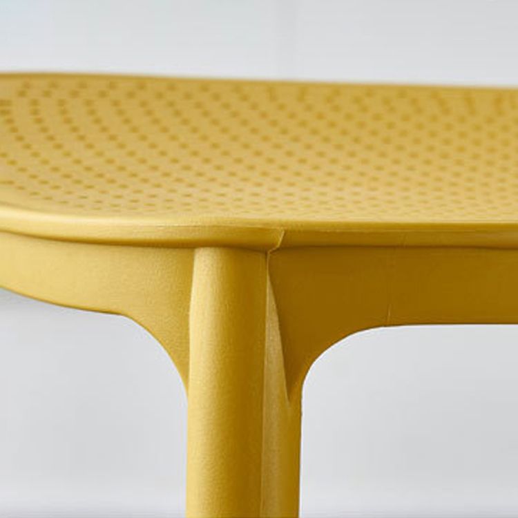 Chaise d'appoint en plastique de Style Glam, finition mate, chaise de salle à manger à dossier ouvert pour salle à manger