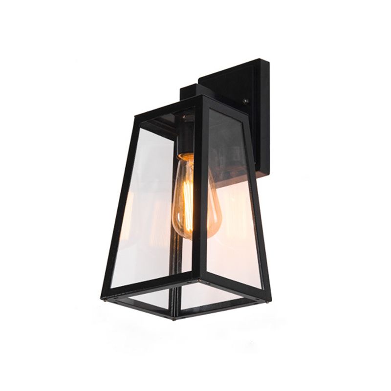 Vintage Industrielle Trapezwandhalterung Beleuchtung klares Glaswandmontageleuchte