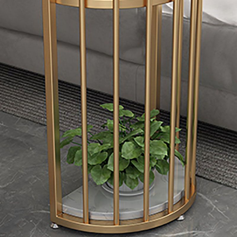 Glam Style Bar Table Marble Pub Table with Wine Cabinet for Dining Room