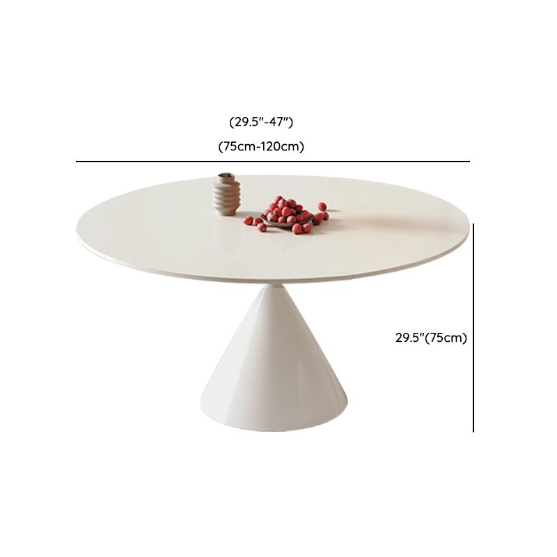 Contemporary Extendable Sintered Stone Top Dining Table with Chairs