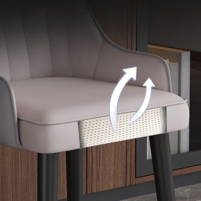 Chaises de salle à manger en métal de style Glam (Ensemble de 2)