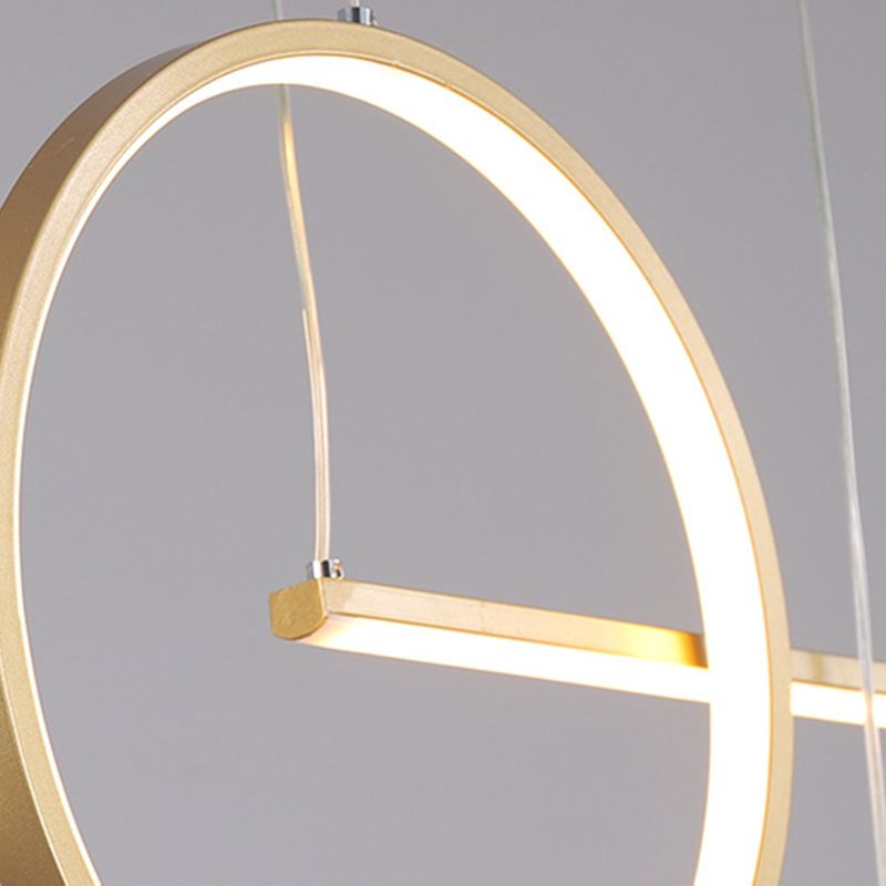 Ring Island Lighting Fixtures Aluminum Minimalism Pendant Lighting Fixtures for Restaurant