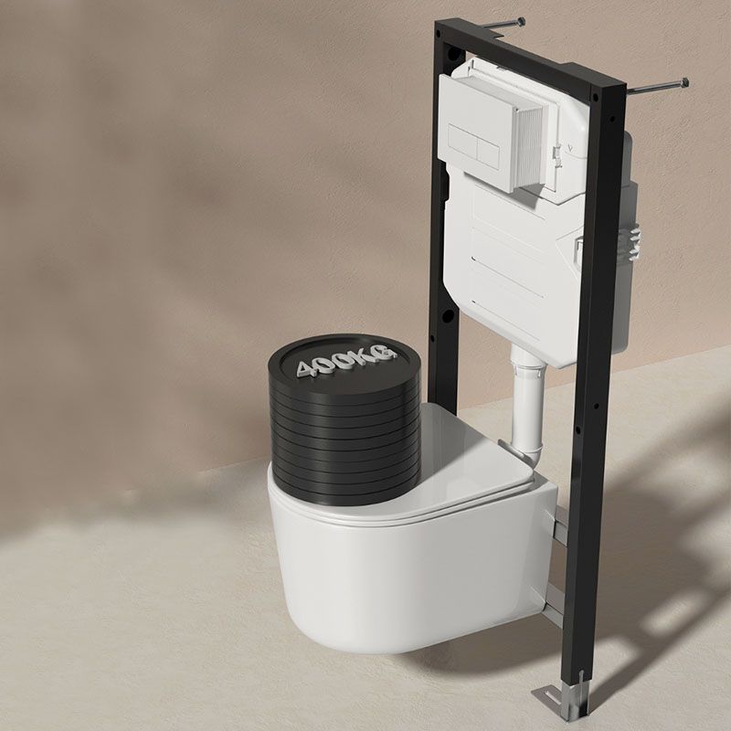 Modern Toilet Bowl Wall Mount Porcelain All-In-One Flush Toilet
