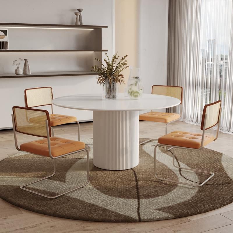 Modern 1/4/5/7 Pieces Dining Set Round Stone Dining Table for Kitchen