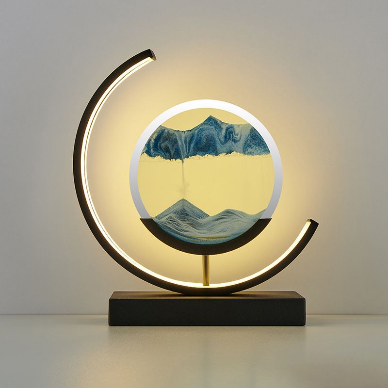 1-Light Linear Table Light Contemporary Metal Night Table Lamps for Bedroom