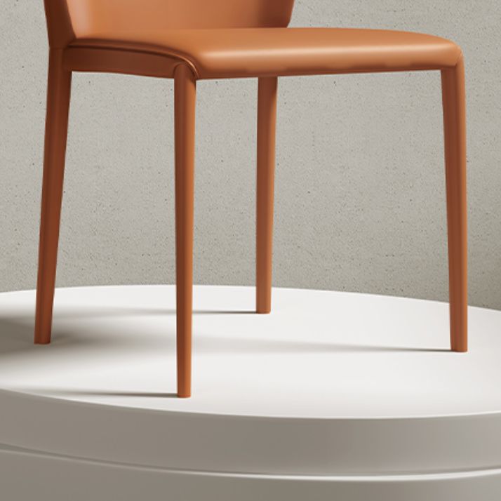 Contemporary Faux Leather Armless Dining and Accent Chairs for Home