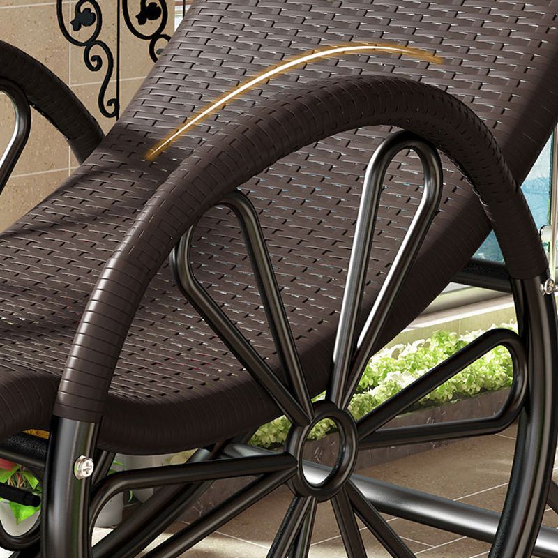 Single Leisure Chaise Lounge Sofa Chair Iron Base Rocking Chair for Living Room