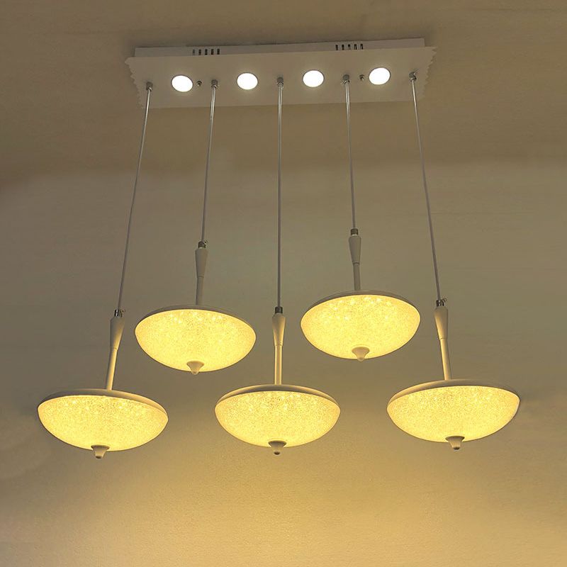 Sombrilla tono múltiple luz colgante de estilo moderno 5 luces 5 luces blancas para el comedor de cocina