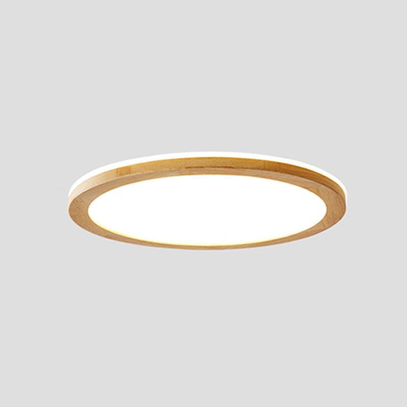 Legno Rotondo Flush Light Light Modern Single Light Flush Massimale Light Fixtures in Brown