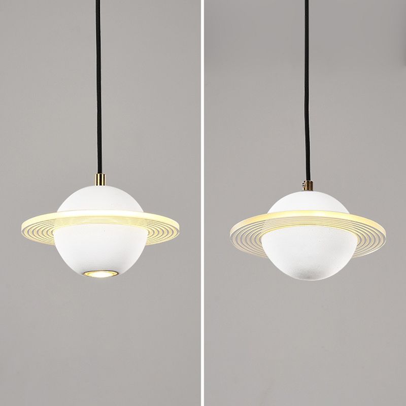 Forme sphérique de style moderne Pierre légère suspendu lampe à suspension pour chambre à coucher