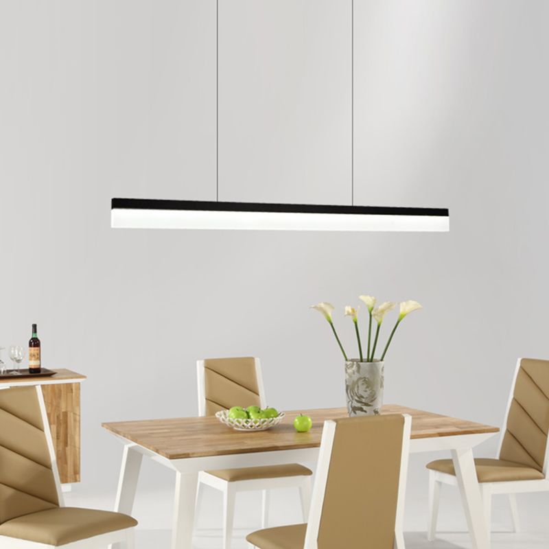 Lámpara colgante de rectángulo LED de lámpara colgante simple para el comedor de la oficina del comedor