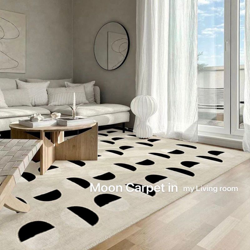 Geometric Decoration Area Rug Rectangle Polyester Stain Resistant Indoor Rug