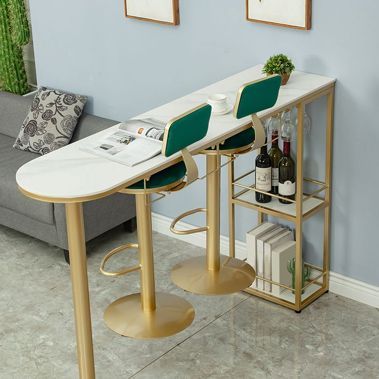 Armless Bar Stools Adjustable Height Swivel Dining Stools with Footrest