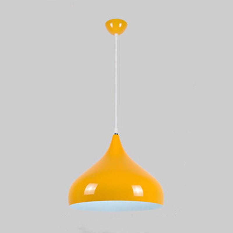Gelakte aluminium indoor hanglamp in moderne creatieve stijl taps toelopende macaron hangende lamp