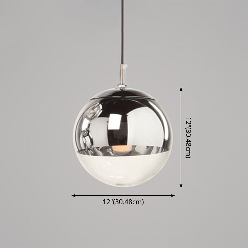 Globe Hanging Pendant Light Modern Simple Glass Pendant Light Fixtures for Restaurant