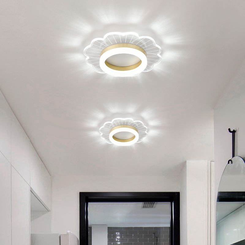 LED Flush Mount Ceiling Lighting Fixture Modern Styles Ceiling Light with Acrylic Shade