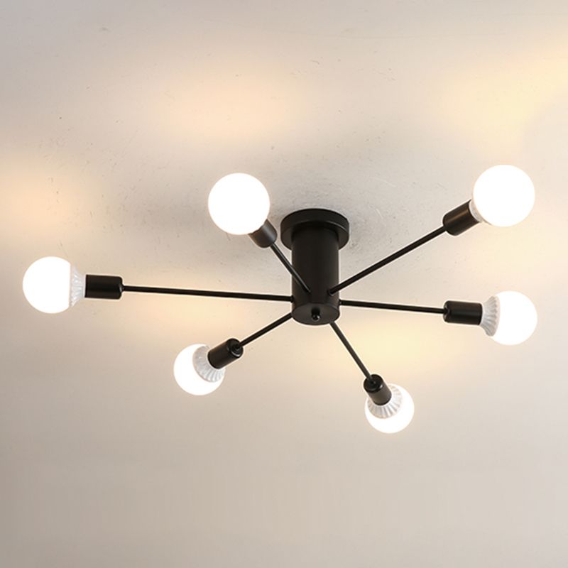 Industrial Ceiling Light Minimalist Flush Mount Ceiling Light Fixture with Glass Shade