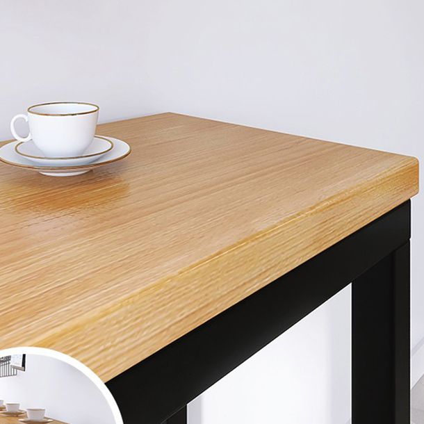 Rectangular Bar Height Table Industrial Style Bar Table with Trestle Base