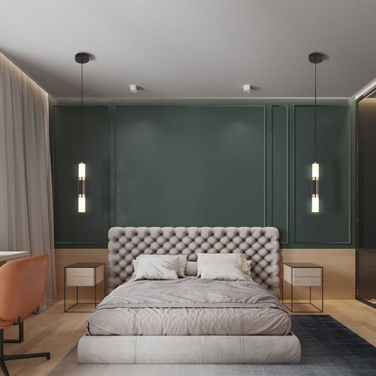 Plafonnage suspendu à suspension LED minimaliste suspension cylindrique suspension