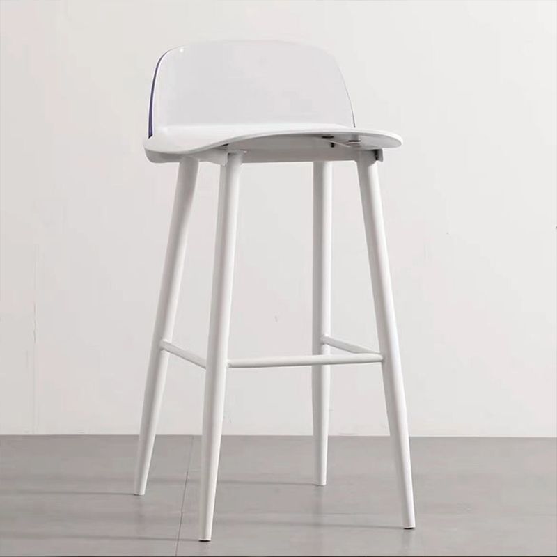 Modern Rectangle Bar and Counter Stool Low Back Stool with 4 Legs