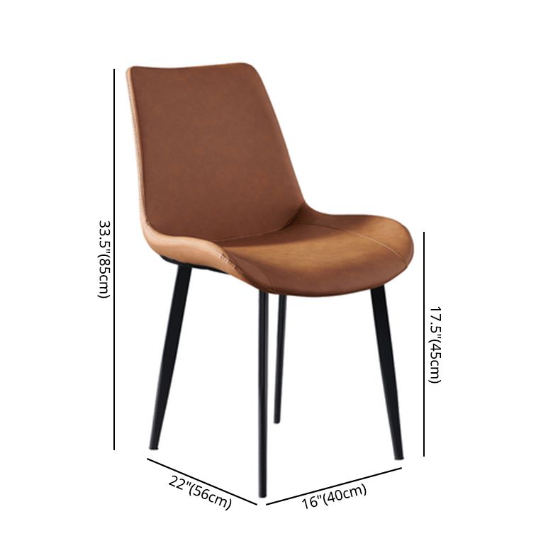Chaises de salle à manger sans bras scandinaves en métal, chaise Parsons pour salle à manger, chaise d'appoint pour la maison