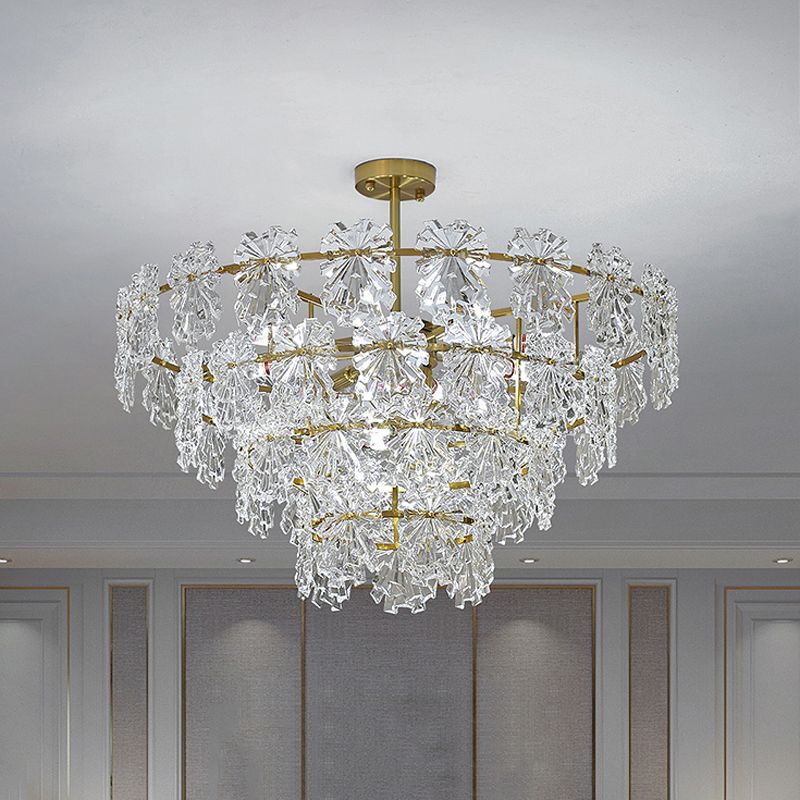 Glass Island Pendants Modern Style Pendant Lights in Gold for Living Room